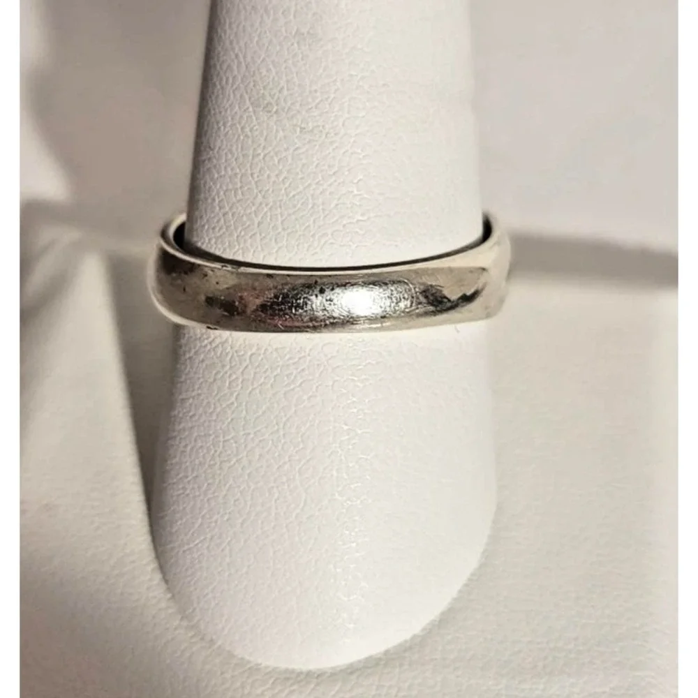 Sterling Silver 925‎ Black Onyx Gemstone Ring Womens 10 Dome Cabochon Cocktail